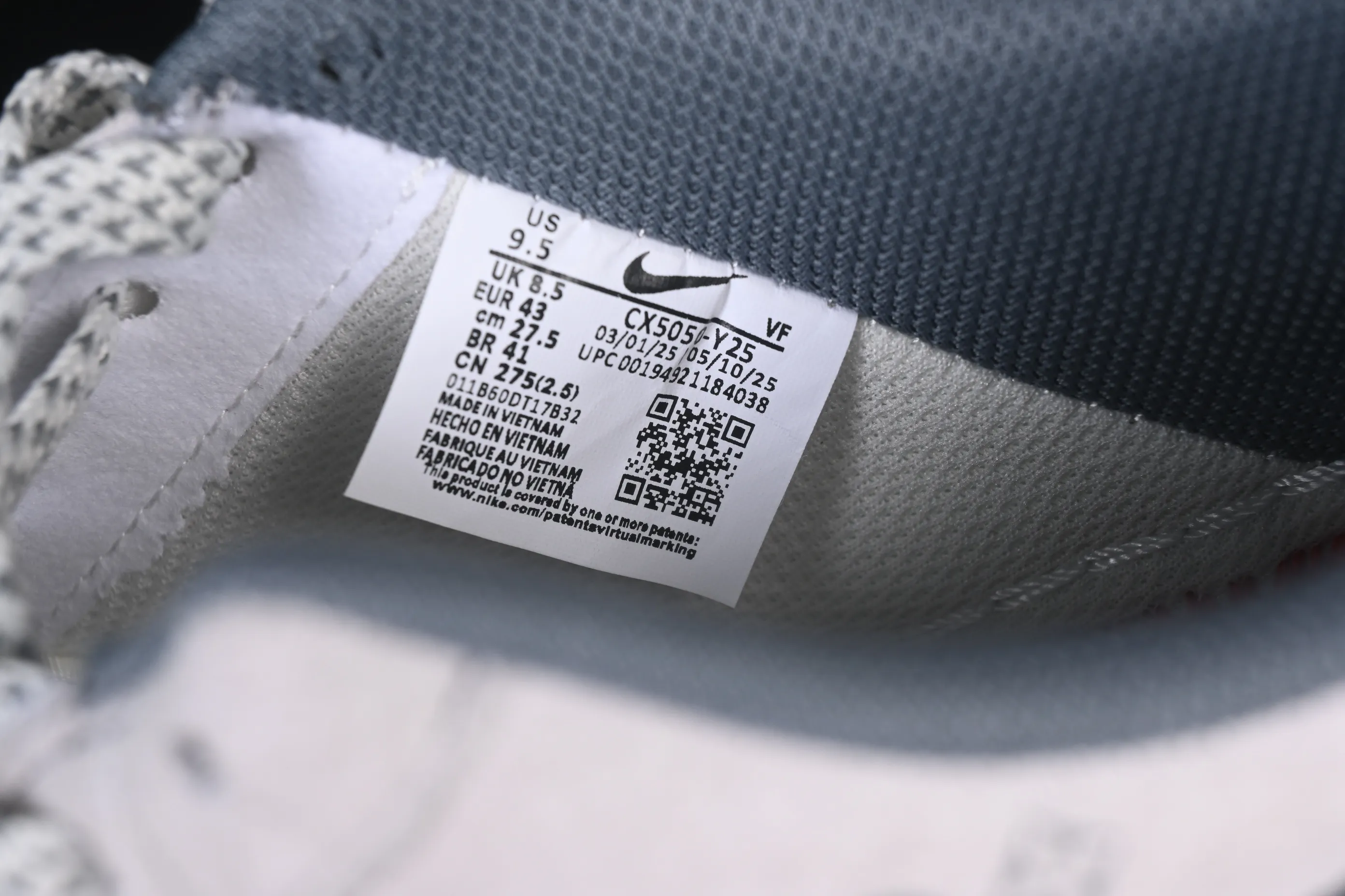 All categories Nk Air Force 1 Air Force series Nk Air Force 1 Low Air Force low-top Nike Air Force 1'07 Low LV joint gray hook woven label Air Force 1 low-top casual sneakers CX5050-Y25